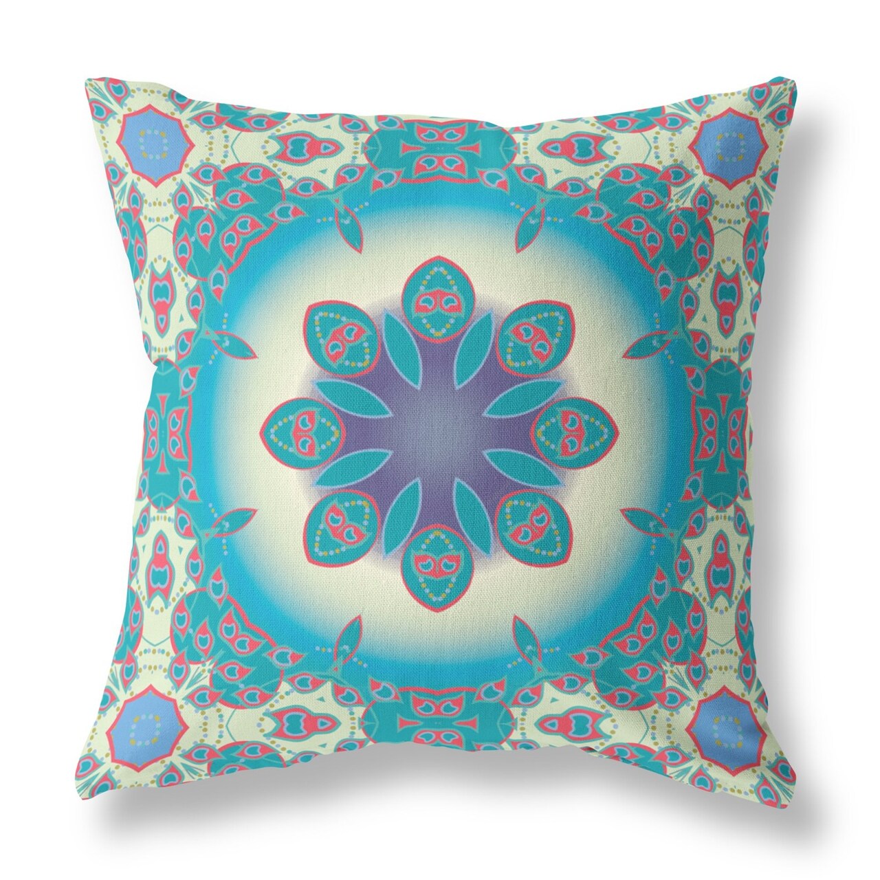 Edge Collections - 18" x 18" - Multicolor - Colorful Geometric Throw Pillow - 1 Piece